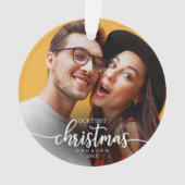 Unser erstes Weihnachten Verlobt Einfaches elegant Ornament (Vorderseite)