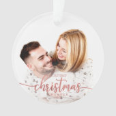 Unser erstes Weihnachten Verlobt Einfaches elegant Ornament (Vorderseite)