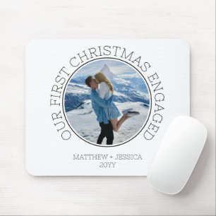 Unser erstes Weihnachten verlobt Einfaches moderne Mousepad