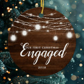Unser erstes Weihnachten Verlobt. Holiday Custom Keramik Ornament