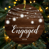 Unser erstes Weihnachten Verlobt. Holiday Custom Keramik Ornament