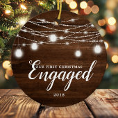 Unser erstes Weihnachten Verlobt. Holiday Custom Keramik Ornament
