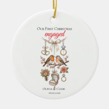 Unser erstes Weihnachten verlobt Süßer Ring Datum