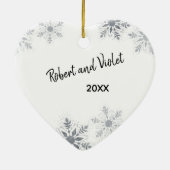 Unser erstes Weihnachten verlobtes W. Ihr Foto - Keramik Ornament (Hinten)