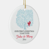 Unser erstes Weihnachten verzieren zusammen, Keramik Ornament (Rechts)