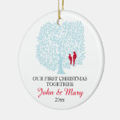 Unser erstes Weihnachten verzieren zusammen, Keramik Ornament (Links)