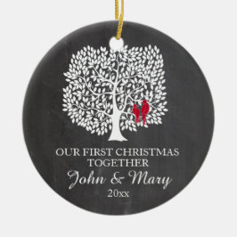 Unser erstes Weihnachten verzieren zusammen, Keramik Ornament