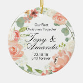 Unser erstes Weihnachten verzieren zusammen Keramik Ornament (Vorne)