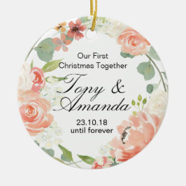 Unser erstes Weihnachten verzieren zusammen Keramik Ornament