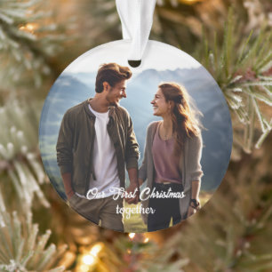 Unser erstes Weihnachten zusammen 1 Foto Ornament