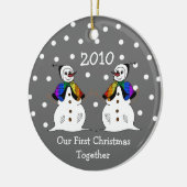 Unser erstes Weihnachten zusammen 2010 (GLBT Keramik Ornament (Links)