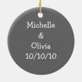 Unser erstes Weihnachten zusammen 2010 (GLBT Keramik Ornament (Hinten)