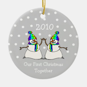 Unser erstes Weihnachten zusammen 2010 (GLBT Keramikornament