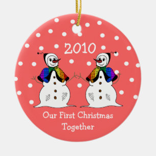 Unser erstes Weihnachten zusammen 2010 (GLBT Keramikornament