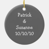 Unser erstes Weihnachten zusammen 2010 (Pinguine) Keramikornament (Hinten)