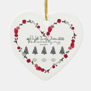 Unser erstes Weihnachten zusammen 2026 Herz-Orname Keramik Ornament