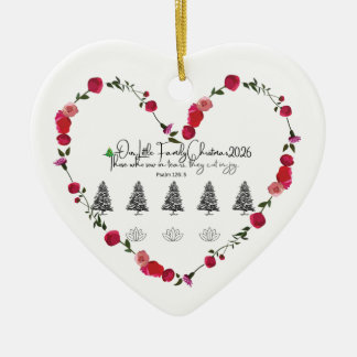 Unser erstes Weihnachten zusammen 2026 Herz-Orname Keramik Ornament