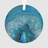 Unser erstes Weihnachten zusammen Agate Geode einz Ornament (Rückseite)