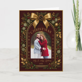 Unser erstes Weihnachten zusammen als Neuvermählte Karte