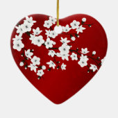 Unser erstes Weihnachten zusammen Cherry Blossom Keramikornament (Hinten)