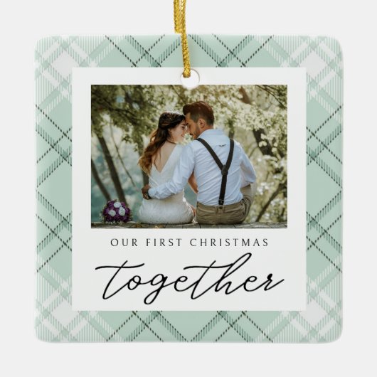 Unser erstes Weihnachten zusammen, das neue Elegan Keramikornament (Vorderseite)