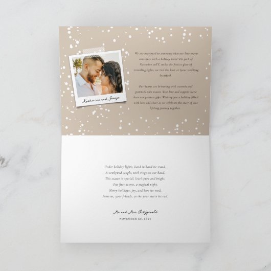 Unser erstes Weihnachten zusammen Goldenes Script- (Innenseite)