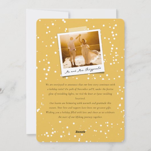 Unser erstes Weihnachten zusammen Goldenes Script- (Rückseite)