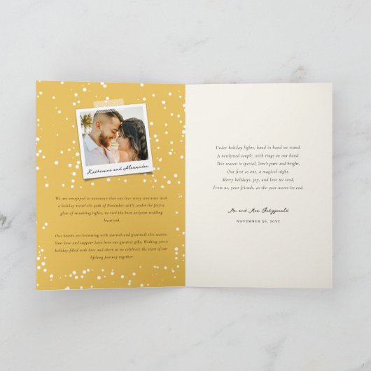 Unser erstes Weihnachten zusammen Goldenes Script- (Innenseite)