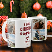 Unser erstes Weihnachten zusammen Herz 2 Fotos Kaffeetasse