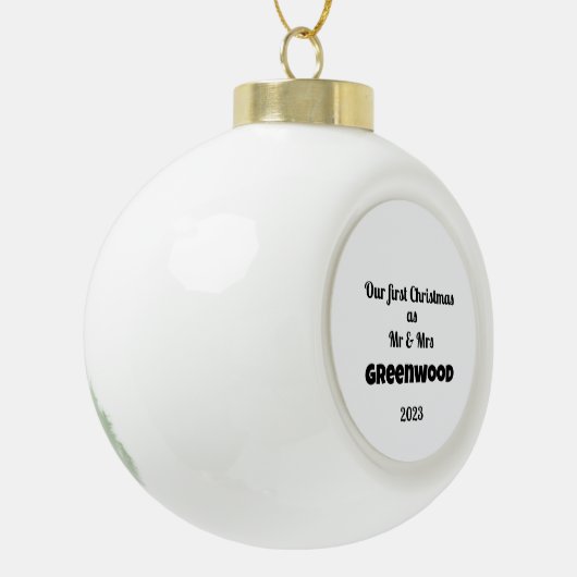 Unser erstes Weihnachten zusammen! Keramik Kugel-Ornament (Links)