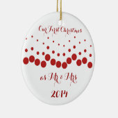 Unser erstes Weihnachten zusammen Keramikornament (Rechts)