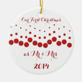 Unser erstes Weihnachten zusammen Keramikornament (Vorne)