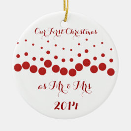 Unser erstes Weihnachten zusammen Keramikornament