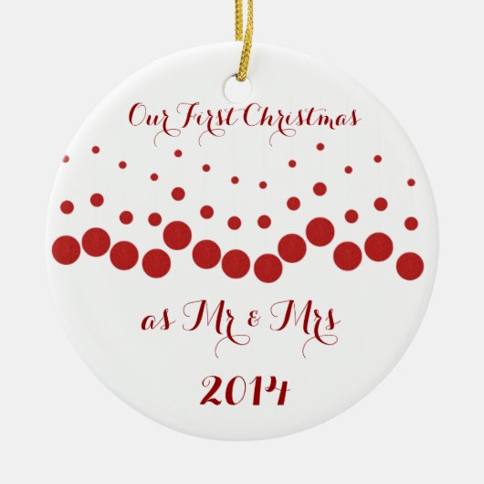 Unser erstes Weihnachten zusammen Keramikornament (Vorne)