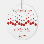 Unser erstes Weihnachten zusammen Keramikornament (Links)