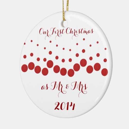 Unser erstes Weihnachten zusammen Keramikornament (Links)