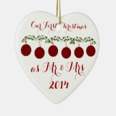 Unser erstes Weihnachten zusammen Keramikornament (Rechts)