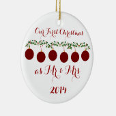 Unser erstes Weihnachten zusammen Keramikornament (Rechts)