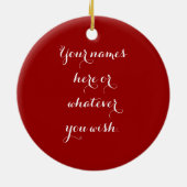 Unser erstes Weihnachten zusammen Keramikornament (Hinten)