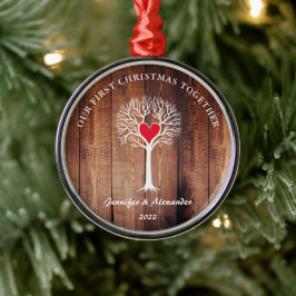 Unser erstes Weihnachten zusammen Liebe Baum rusti Ornament Aus Metall
