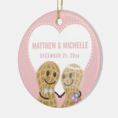 Unser erstes Weihnachten zusammen mit Couple Foto Keramik Ornament (Links)