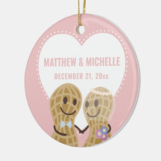 Unser erstes Weihnachten zusammen mit Couple Foto Keramik Ornament (Links)