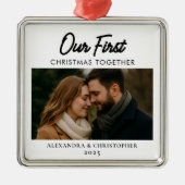 Unser erstes Weihnachten zusammen mit Minimalistis Ornament Aus Metall (Vorne)