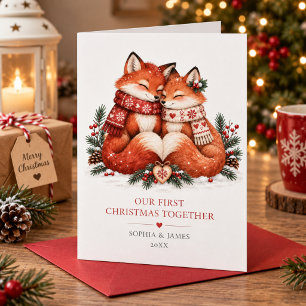 Unser erstes Weihnachten zusammen Nordic Fuchs Paa Karte