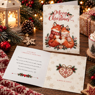 Unser erstes Weihnachten zusammen Nordic Fuchs Paa Karte