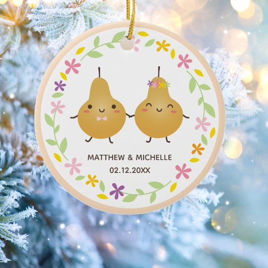 Unser erstes Weihnachten zusammen Perfekt Birnenku Keramik Ornament