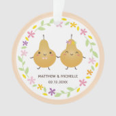 Unser erstes Weihnachten zusammen Perfekt Birnenku Ornament (Vorderseite)