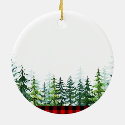 Unser erstes Weihnachten zusammen Pine Tree Lumber Keramik Ornament (Hinten)