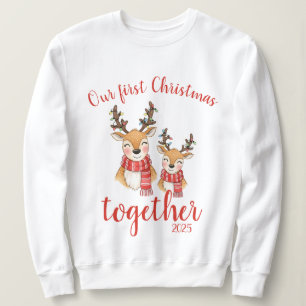 Unser erstes Weihnachten zusammen. Rentier-Paar Sweatshirt