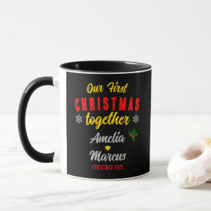 Unser erstes Weihnachten zusammen Schneeflocken Pa Tasse